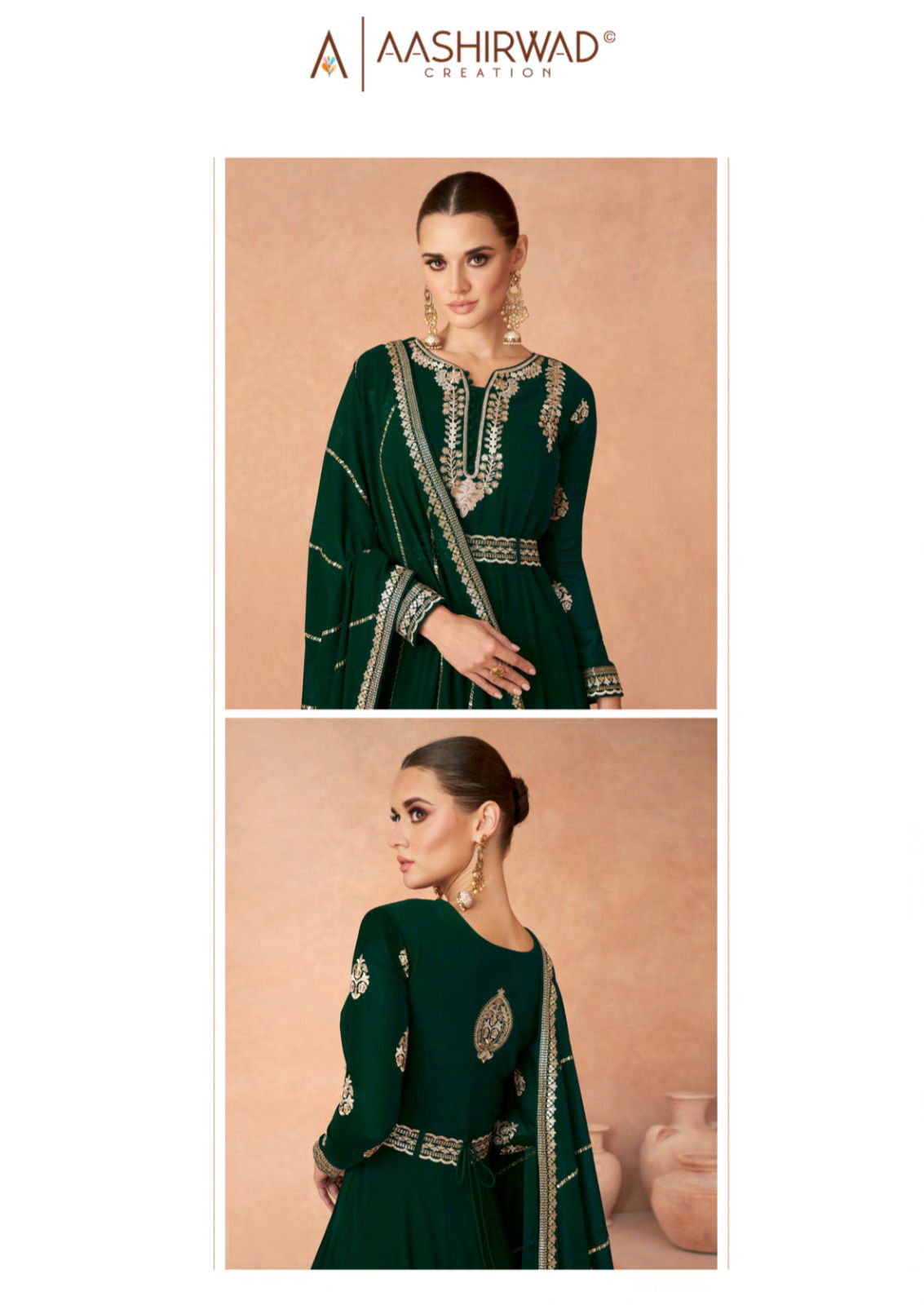 Andaz Gold By Aashirwad Georgette Salwar Suits Catalog